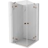 Mexen Lunar Duo hinged shower enclosure 100 x 100 cm, transparent, rose gold - 834-100L-100P-60-00