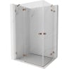 Mexen Lunar Duo left hinged shower enclosure 110 x 80 cm, transparent, rose gold - 834-110L-080P-60-00
