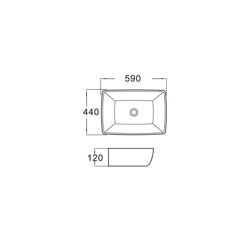 Mexen Ana lavabo sur plan 59 x 44 cm, blanc - 21095900