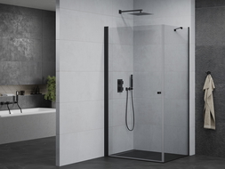 Mexen Pretoria cabine de douche avec porte battante 70 x 100 cm, transparent, noir - 852-070-100-70-00