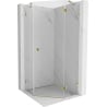 Cabine de douche pentagonale Mexen Lunar porte pivotante droite 100 x 100 cm, transparent, or - 831-100P-100L-50-00-P