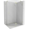 Mexen Lunar cabine de douche pentagonale pivotante droite 100 x 80 cm, transparente, or brossé - 831-100P-080L-55-00-P