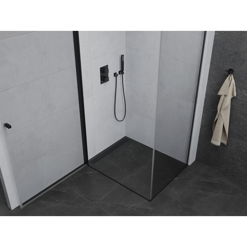 Mexen Pretoria cabine de douche pivotante 90 x 70 cm, transparent, noir - 852-090-070-70-00