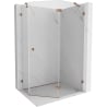 Mexen Lunar cabine de douche pentagonale battante droite 100 x 90 cm, transparent, or rose - 831-100P-090L-60-00-P