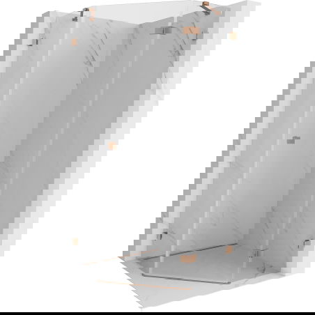 Mexen Lunar πεντάγωνο δεξιά ανοιγόμενο ντουζιέρα 80 x 80 cm, διαφανές,