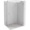 Mexen Lunar cabine de douche pentagonale pivotante droite 100 x 80 cm, transparent, cuivre brossé - 831-100P-080L-65-00-P