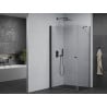 Mexen Pretoria 90 x 100 cm Swing Shower Enclosure, Transparent, Black - 852-090-100-70-00
