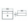 Mexen Blanca lavabo sur plan 56 x 38 cm, blanc - 21105600