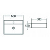 Mexen Blanca opbouw wastafel 56 x 38 cm, wit - 21105600