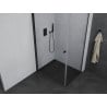 Mexen Pretoria Drehbare Duschkabine 80 x 110 cm, transparent, schwarz - 852-080-110-70-00