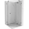 Mexen Lunar pentagonal right-hinged shower cabin 100 x 100 cm transparent, brushed gun gray - 831-100P-100L-66-00-P