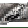 Mexen Lunar vijfhoekige douchecabine met draaideur rechts 90 x 80 cm, transparant, zwart - 831-090P-080L-70-00-P