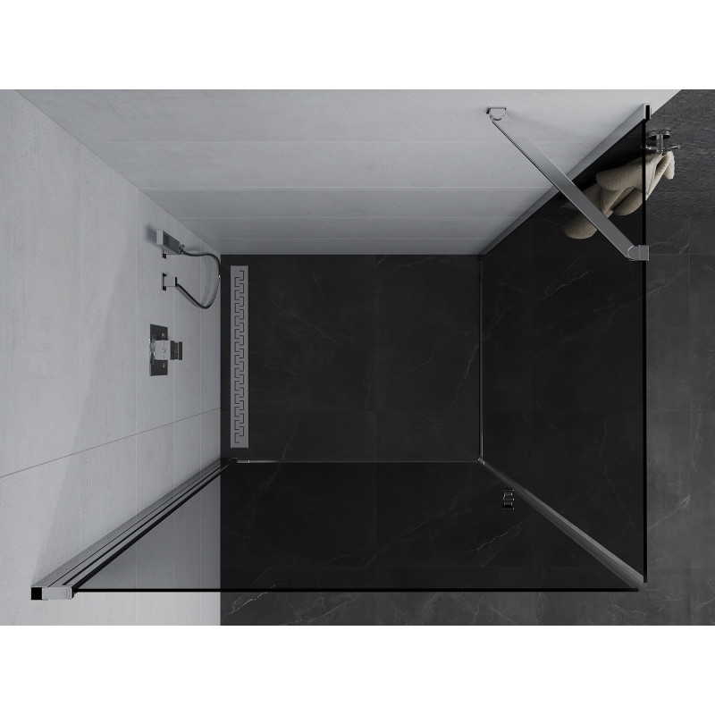 Mexen Pretoria avatav dušikapp 70 x 80 cm, grafiit, kroom - 852-070-080-01-40