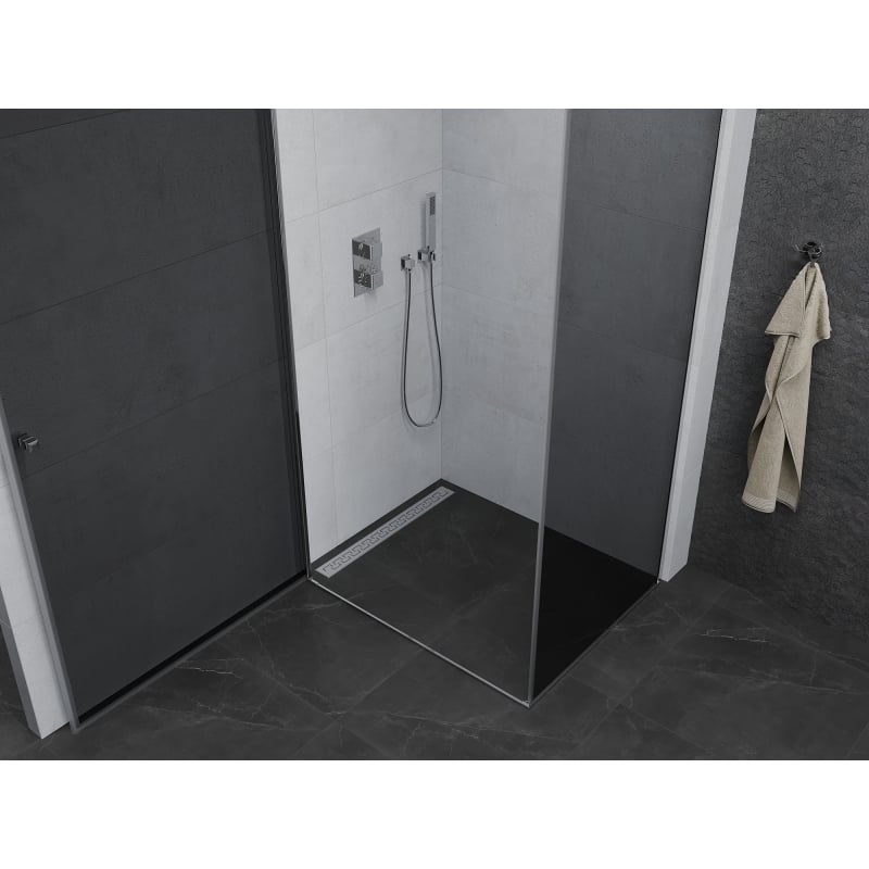 Mexen Pretoria avatav dušikapp 70 x 80 cm, grafiit, kroom - 852-070-080-01-40