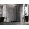 Mexen Lunar cabine de douche pentagonale pivotante droite 100 x 100 cm, transparent, gun metal - 831-100P-100L-95-00-P