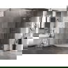 Mexen Lunar Fünfeck-Duschkabine schwenkbar rechts 80 x 80 cm, transparent, gebürsteter Nickel - 831-080P-080L-97-00-P