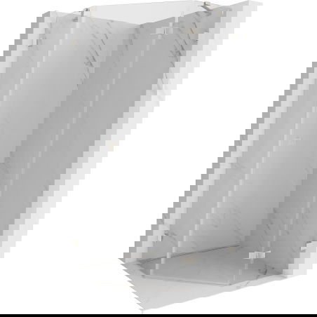 Mexen Lunar pentagonalduschkabin fällbart höger 90 x 90 cm, transparent, borstad nickel - 831-090P-090L-97-00-P