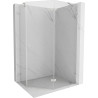 Mexen Lunar viiekandiline parempoolne avatav dušinurk 100 x 90 cm, läbipaistev, harjatud nikkel - 831-100P-090L-97-00-P