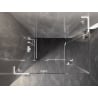 Mexen Lunar L Duo cabine de douche à charnière 100 x 75 cm, transparent, blanc - 834L-100L-075P-20-00