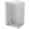 Mexen Lunar L Duo cabine de douche pivotante 100 x 85 cm, transparent, blanc - 834L-100L-085P-20-00