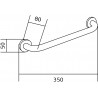 Mexen barandilla de pared de 35 cm, dorada - 70101630-50