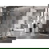 Mexen Lunar L Duo scharnierende douchecabine 110 x 80 cm, transparant, wit - 834L-110L-080P-20-00