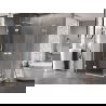Mexen Lunar L Duo scharnierende douchecabine 110 x 80 cm, transparant, wit - 834L-110L-080P-20-00