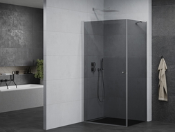 Mexen Pretoria shower enclosure pivot 90 x 100 cm, graphite, chrome - 852-090-100-01-40