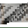Mexen Roma douchecabine scharnierend 80 x 80 cm, grafiet, chroom + Flat douchebak, wit - 854-080-080-01-40-4010