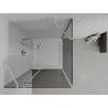Mexen Roma 80 x 80 cm Hinged Shower Enclosure, Graphite, Chrome + Flat Tray, White - 854-080-080-01-40-4010