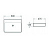 Mexen Lili opbouw wastafel 60 x 47 cm, wit - 21136000