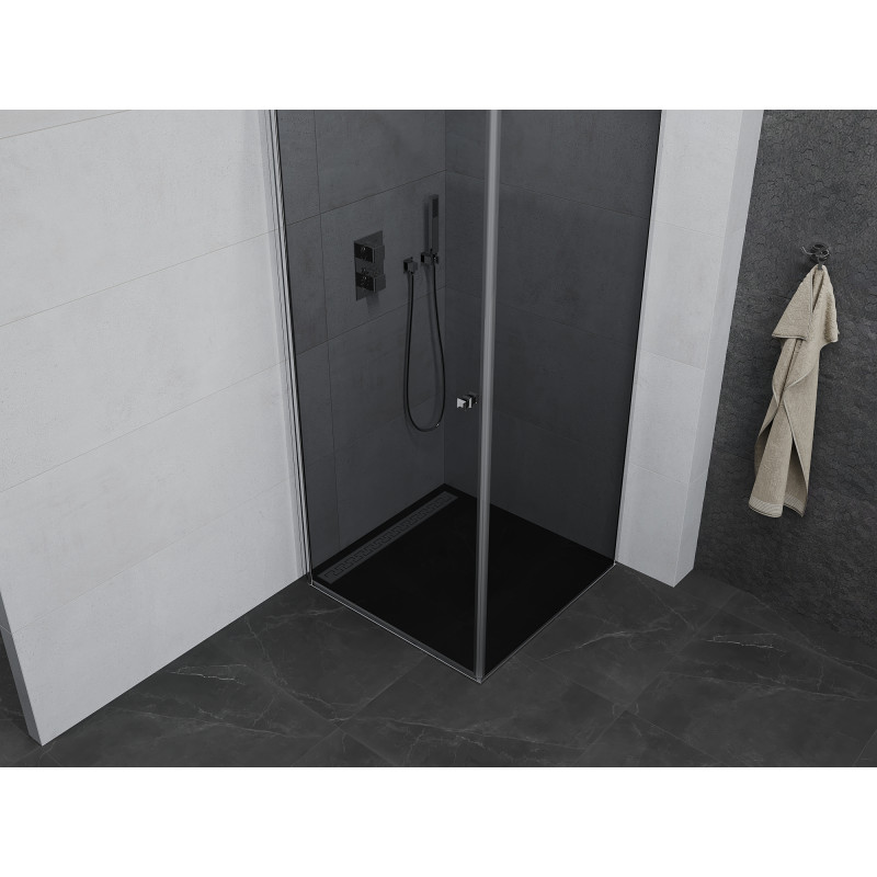 Mexen Pretoria cabine de douche pivotante 90 x 90 cm, graphite, chromé - 852-090-090-01-40