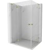 Mexen Lunar L Duo hinged shower enclosure 95 x 80 cm, transparent, gold - 834L-095L-080P-50-00