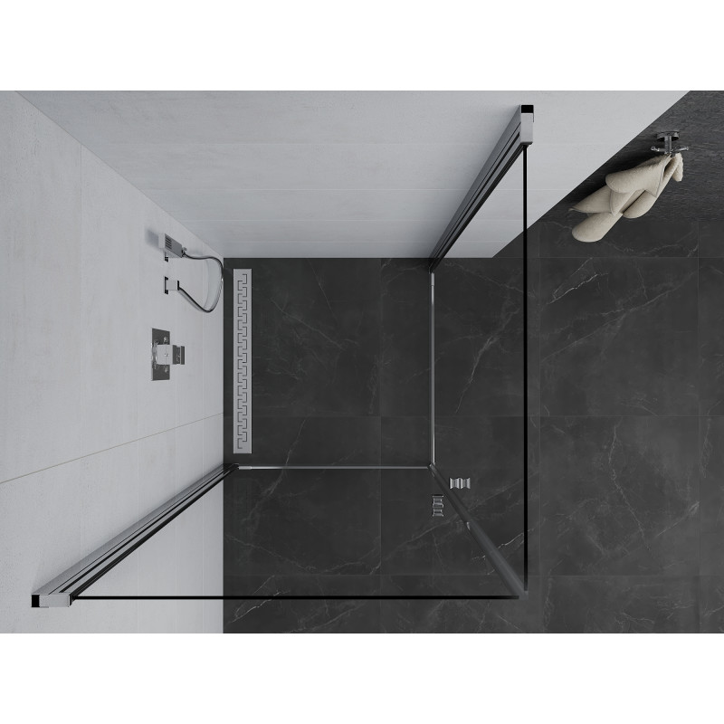 Mexen Pretoria Duo Scharnierende Douchecabine 70 x 70 cm, transparant, chroom - 852-070-070-02-00