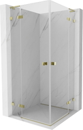 Mexen Lunar L Duo kabina prysznicowa uchylna 95 x 95 cm, transparent, złota - 834L-095L-095P-50-00
