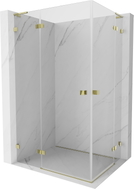 Mexen Lunar L Duo lijeva tuš kabina 100 x 75 cm, prozirna, zlatna - 834L-100L-075P-50-00