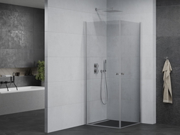 Mexen Pretoria Duschkabin med dubbeldörrar 80 x 80 cm, transparent, krom - 852-080-080-02-00