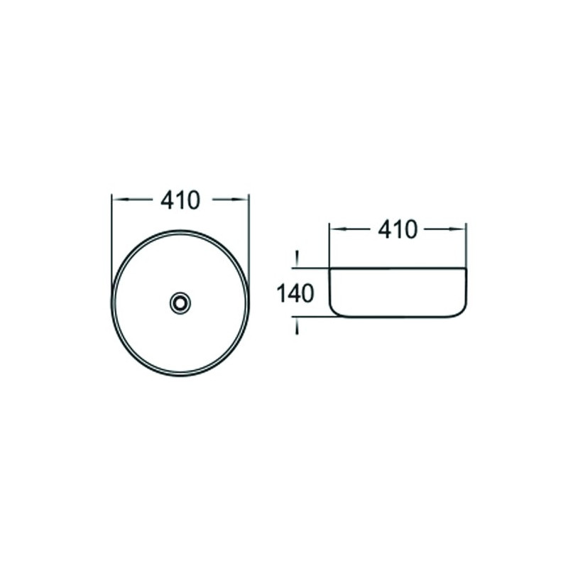 Mexen Tina virsmas izlietne 41x41 cm, balta - 21144100