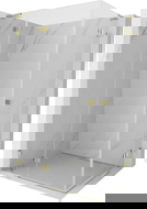 Mexen Lunar L Δίδυμη καμπίνα ντους αριστερή 110 x 95 cm, διάφανη, χρυσή