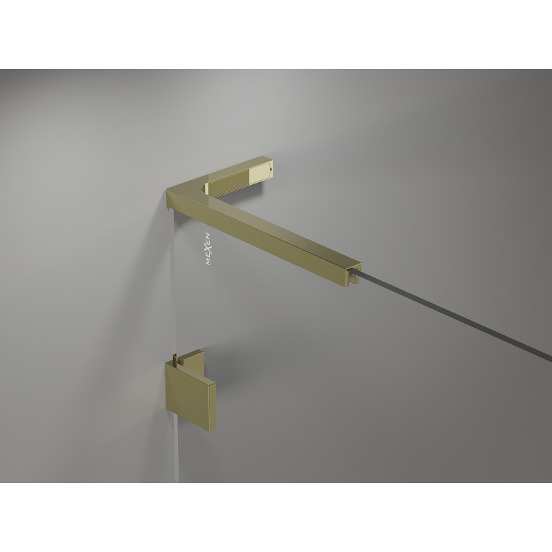 Mexen Lunar L Duo dušikabiin, vasak avatav, 115 x 110 cm, läbipaistev, kuldne - 834L-115L-110P-50-00