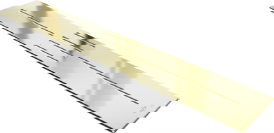 Mexen Toro cache de receveur de douche 130-160 cm, dorée - 43920050