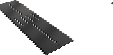 Mexen Toro mascarilla para plato de ducha 130-160 cm, negra - 43920070