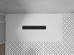 Mexen Toro shower tray masking panel 130-160 cm, black - 43920070