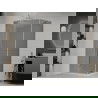 Mexen Roma Duschkabine zum Öffnen 80 x 120 cm, graphit, chrom + Flat Duschwanne, weiß - 854-080-120-01-40-4010