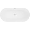 Mexen Luna Slim vabalt seisev vann 170 x 75 cm, valge, ülevool kroom - 52041707500-01