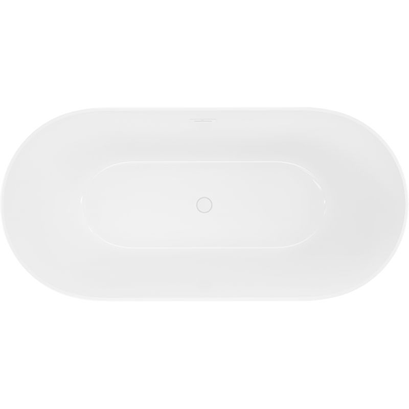 Mexen Luna Slim brīvi stāvoša vanna 170 x 75 cm, balta, balts pārplūde - 52041707500-20