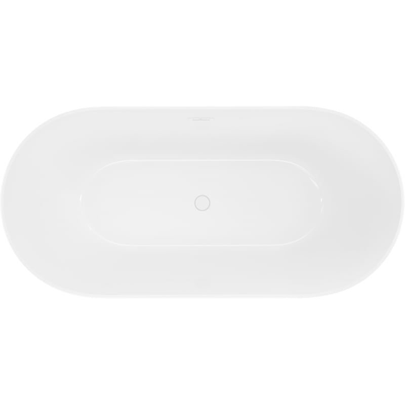 Mexen Luna Slim freestanding bath 170 x 75 cm, white, white overflow - 52041707500-20