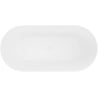 Mexen Luna Slim freistehende Badewanne 170 x 75 cm, weiß, Überlauf weiß - 52041707500-20