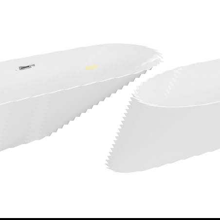 Mexen Luna Slim μπανιέρα ελεύθερης τοποθέτησης 170 x 75 cm, λευκή, χρυσαφί