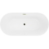 Mexen Luna Slim vanni vabas seisev 170 x 75 cm, valge, ülevoolu kuldne - 52041707500-50